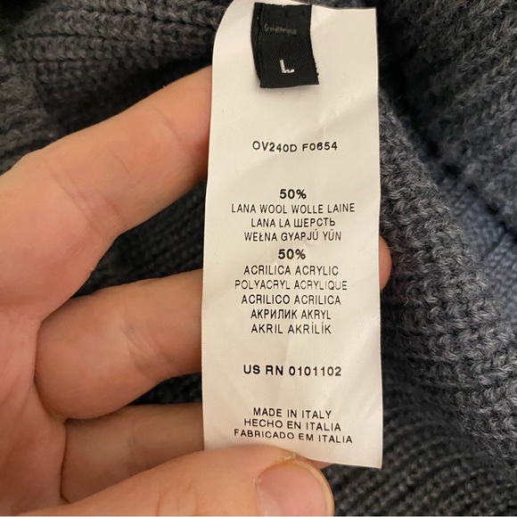 STEFANEL Wool V-Neck Ribbed Dress with Flared Sleeves & Hem - Picture 9 of 12